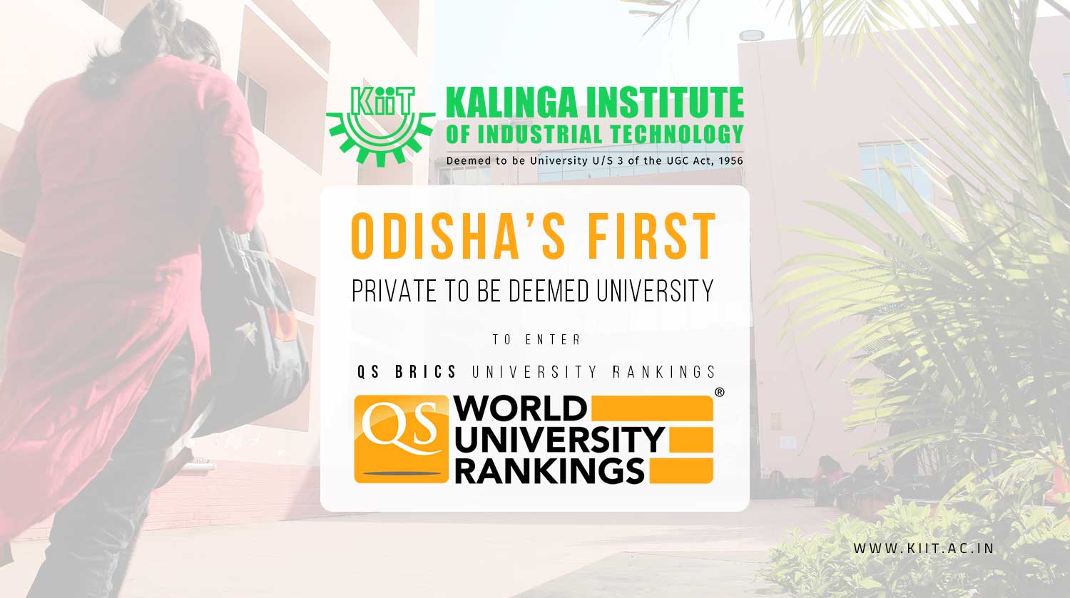 KIIT Odisha First to be Deemed University in QS Rank