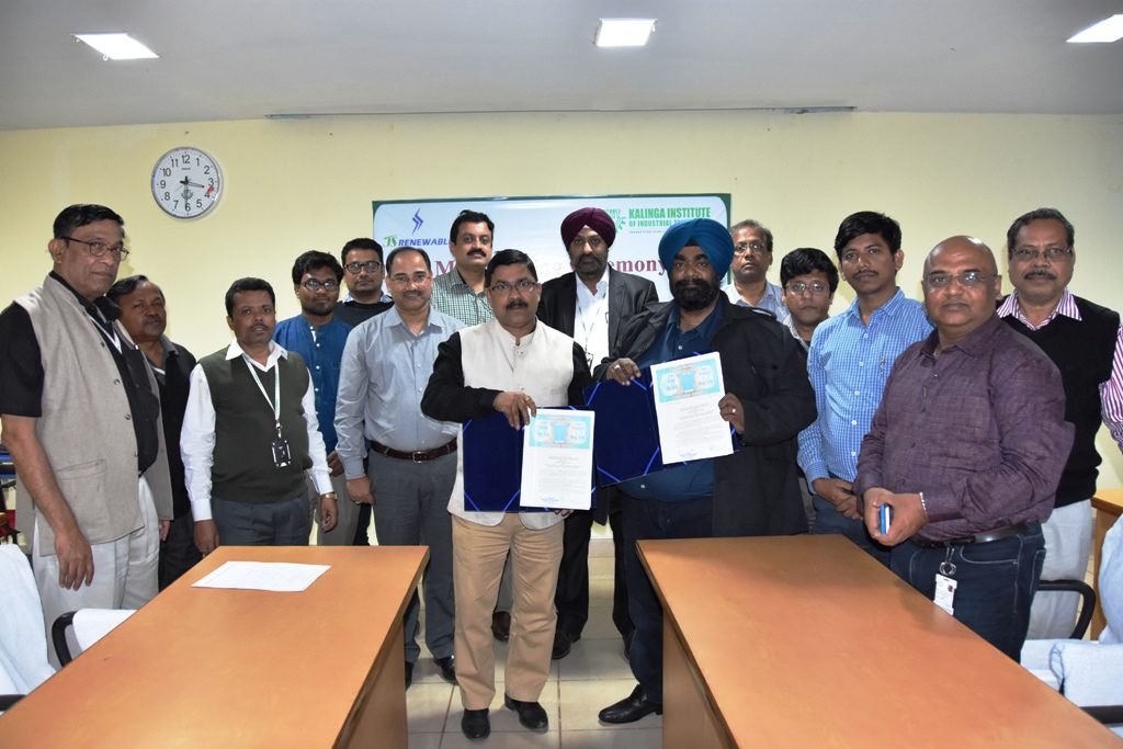 KIIT Signed an MOU with JS Renewable to enhance proficiency of B. Tech students in the area of Renewable Energy