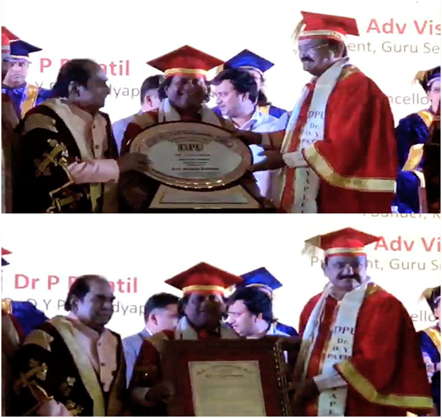 Honorary Doctorate from Dr. D.Y. Patil Vidyapeeth, Pune