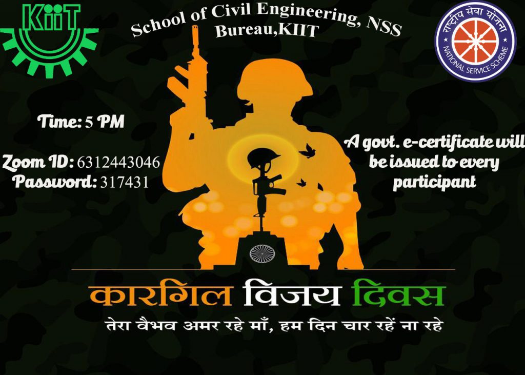 NSS Bureau of KIIT School of Civil Engineering Celebrated Kargil Vijay Diwas