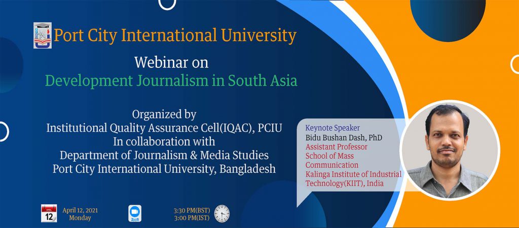 KIIT Faculty Joins as Keynote Speaker in Webinar on ‘Development Journalism in South Asia’