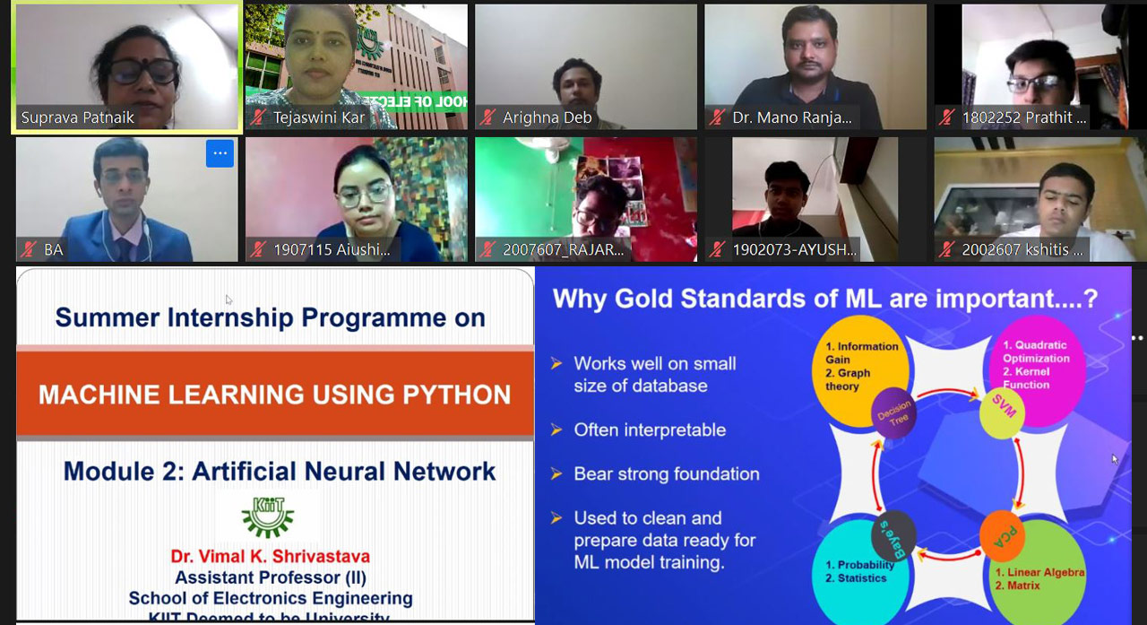 SIP on Machine Learning using Python at Electrical Engineering KIIT