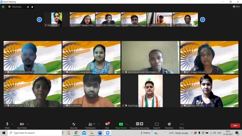 75th Indian Independence Day KIIT School of Civil Engineering Organizes a Virtual Motivational Talk
