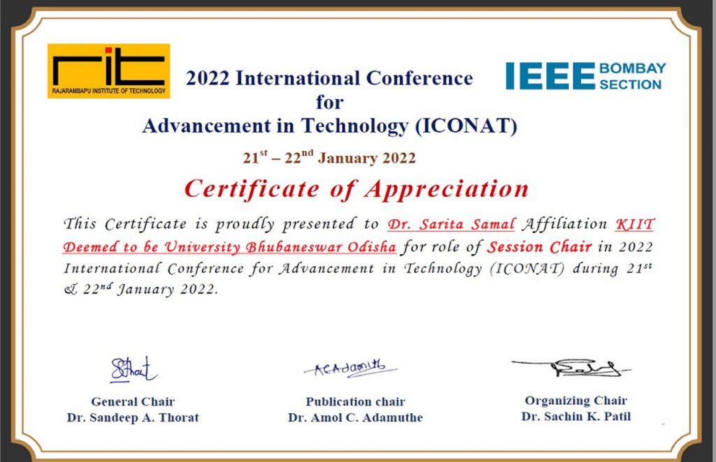 KIIT Faculty Chairs Technical Session at IEEE International Conference