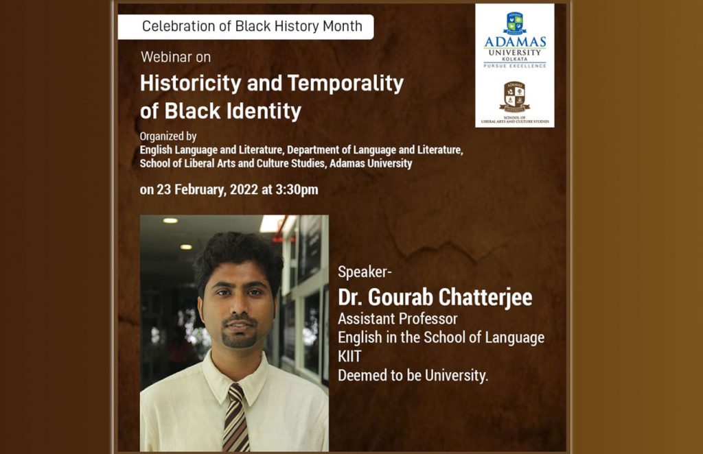 KIIT Faculty Delivers Talk at Adamas University on Black Identity