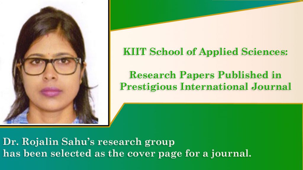 KIIT School of Applied Sciences: Research Papers Published in Prestigious International Journal