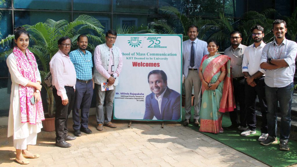 Sri Lankan Statesman Mr. Milinda Rajapaksha Visits KIIT School of Mass Communication
