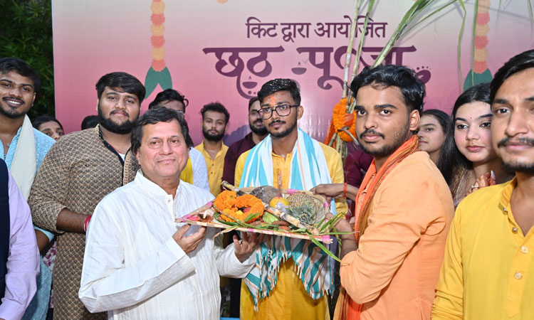 Chhath Puja Celebrated with Traditional Fervour at KIIT-DU