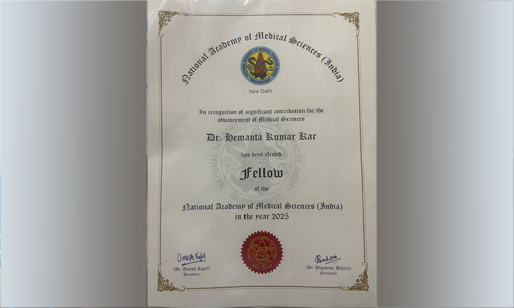 KIMS Emeritus Professor Conferred FAMS in Dermatology