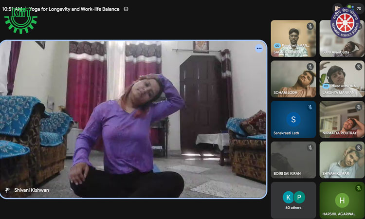 NSS SCE KIIT Organizes Webinar on “Yoga for Longevity and Work-Life Balance”