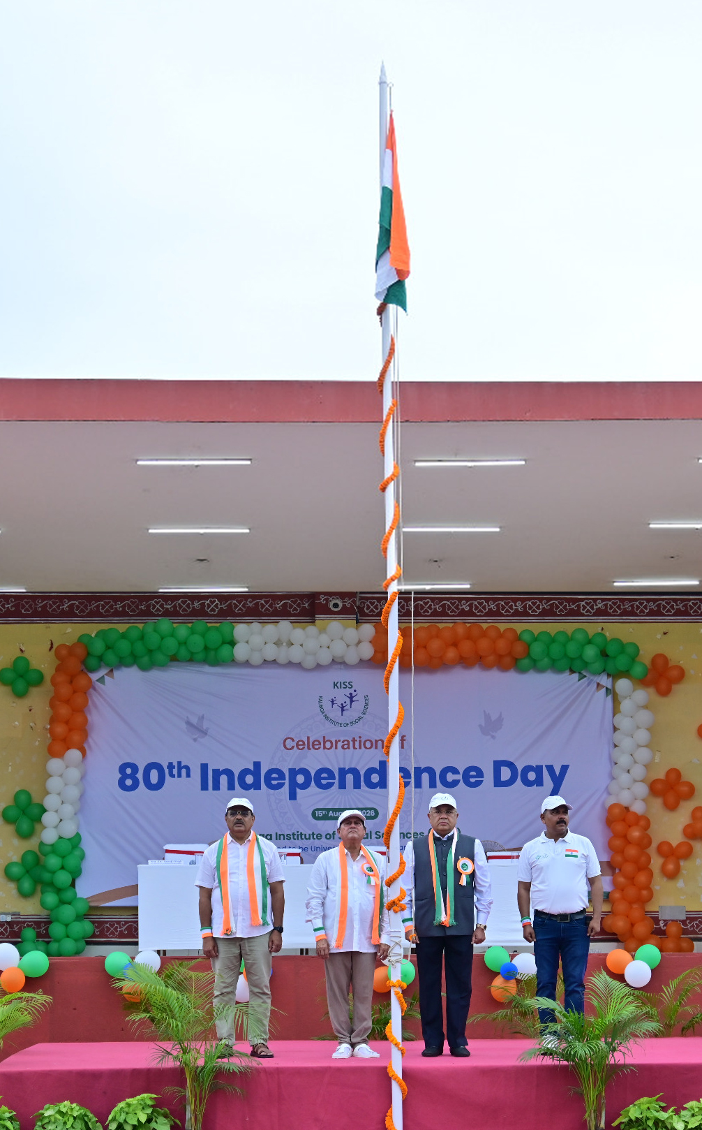 80th Independence Day Celebrated at KIIT and KISS