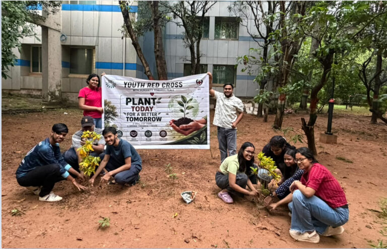 Youth Red Cross KIIT Volunteers Participate in Plantation Drive