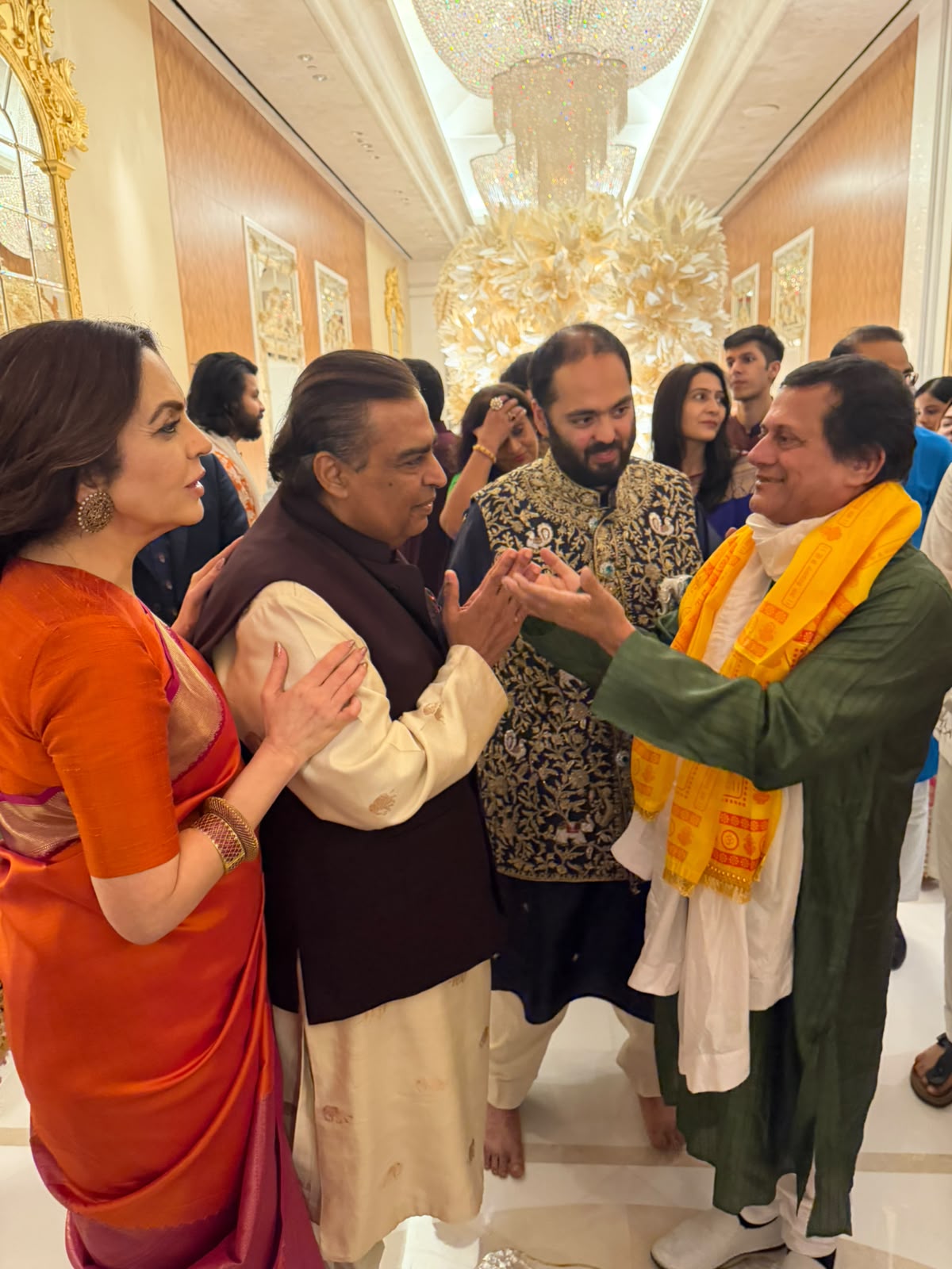 Achyuta Samanta Attends Ambani Family’s Ganesh Puja